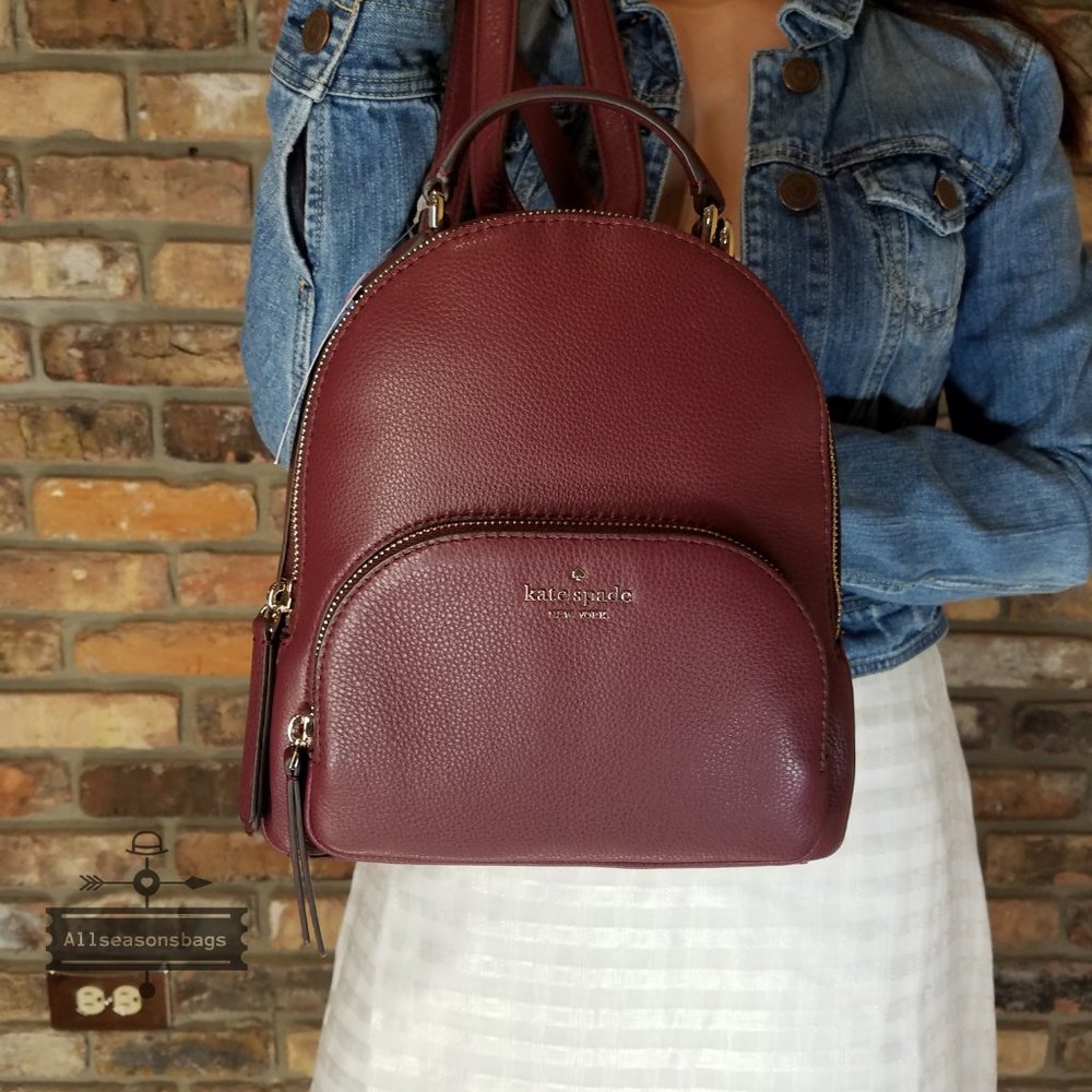 Kate Spade MEDIUM Jackson Backpack CHERRYWOOD New - Picture 7 of 14